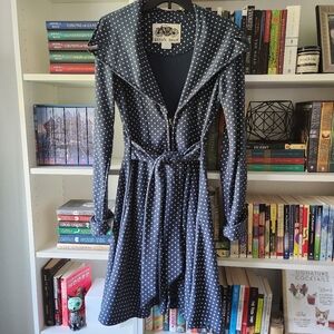 Effie's Heart Lafitte Jacket Coat Blue Dot Elderberry Sample Small DEFECTIVE
